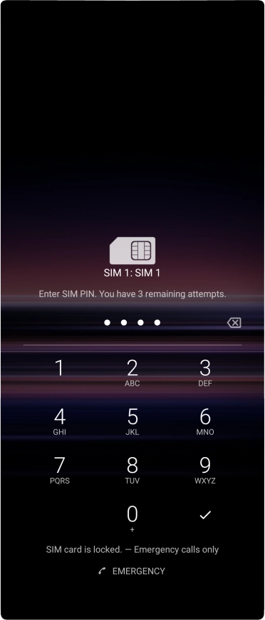 If you're asked to key in your PIN, do so and press the confirm icon.