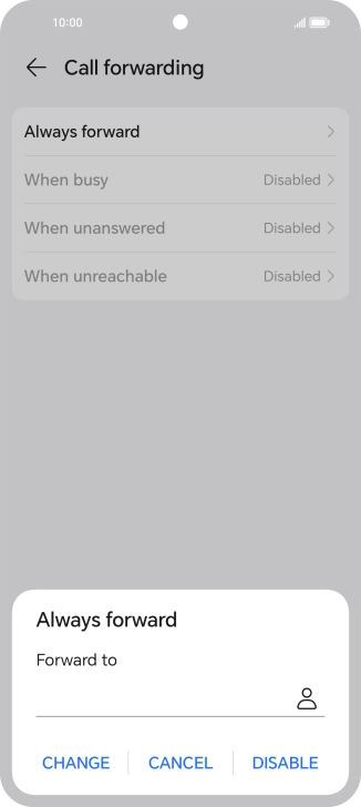 Press DISABLE.