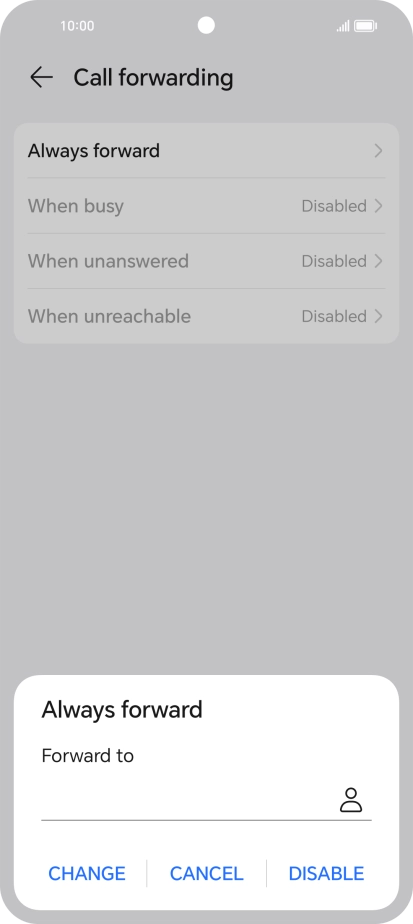 Press DISABLE.