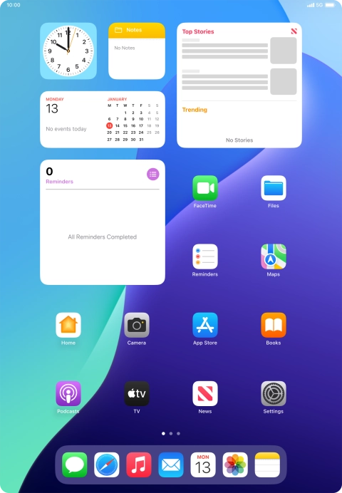 The network mode icon shows the network mode currently used by your tablet.