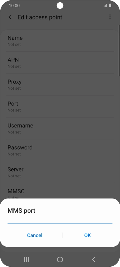 Key in 8799 and press OK.