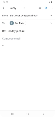 Press the text input field and key in the required text.