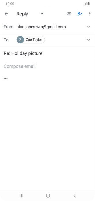 Press the text input field and key in the required text.