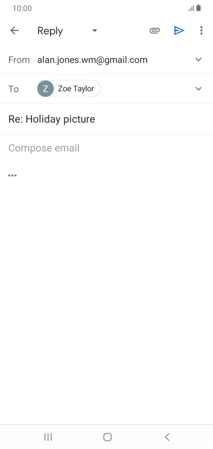 Press the text input field and key in the required text.