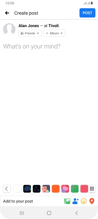 Press the text input field.