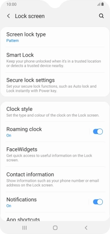 Press Screen lock type and key in the current phone lock code.