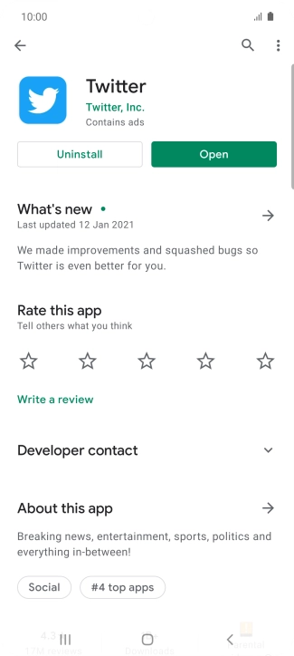 Press the Home key to return to the home screen.