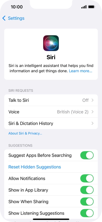 Press Talk to Siri.