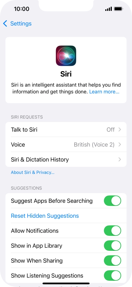 Press Talk to Siri.