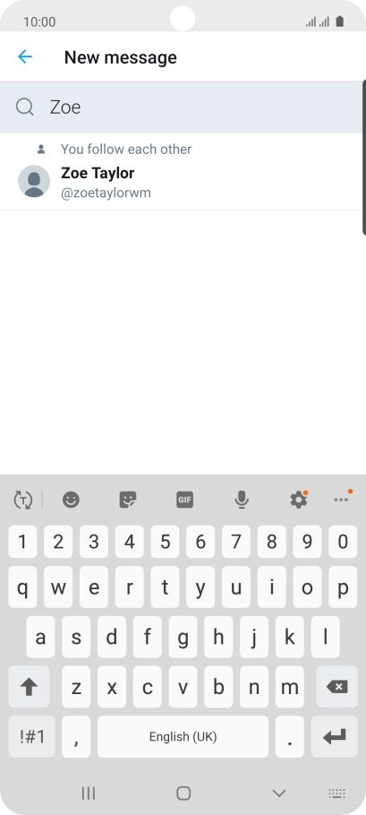 Key in the first letters of the recipient's name and press the required contact.