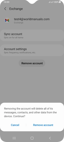 Press Remove account.