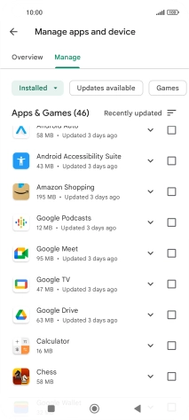 Press the required app.