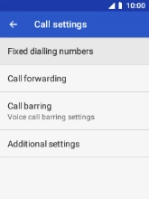 Select Fixed dialling numbers.