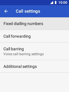 Select Fixed dialling numbers.