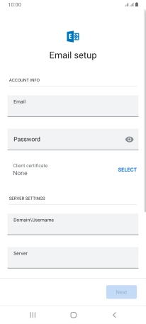 To turn on the function, press SELECT and follow the instructions on the screen to install the required certificate.