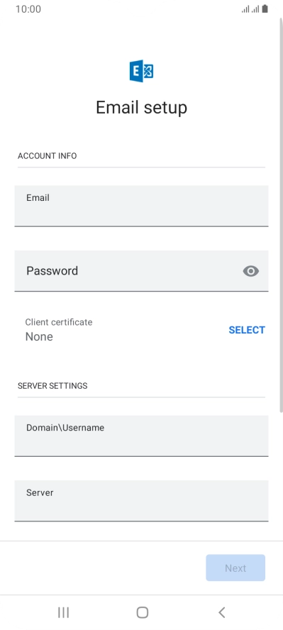 To turn on the function, press SELECT and follow the instructions on the screen to install the required certificate.