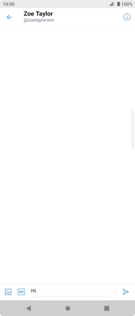 Write the required message and press the send icon.