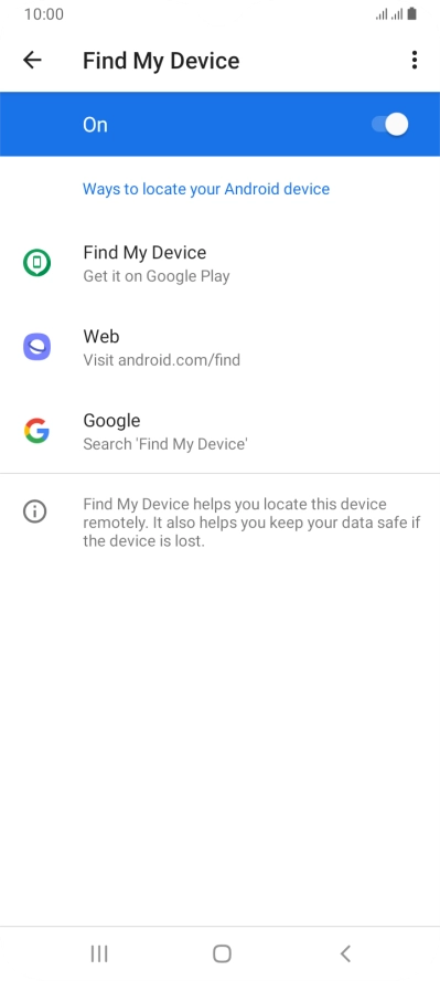 Press the Home key to return to the home screen.