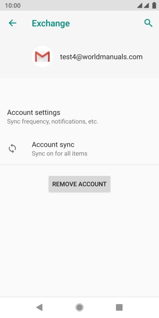 Press Account sync.