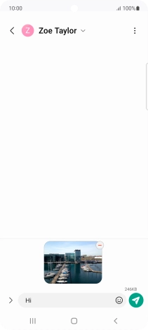 Press the send icon.