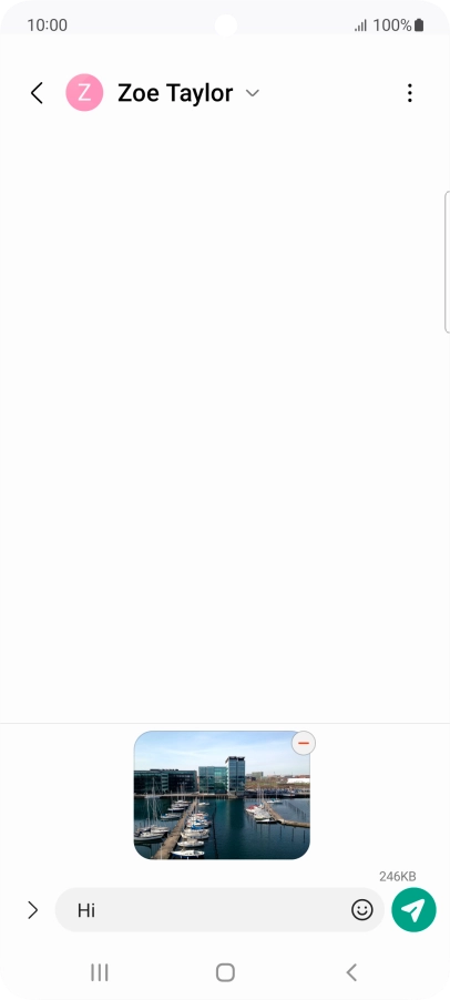Press the send icon.
