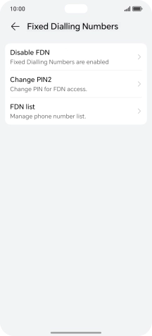 Press Disable FDN.