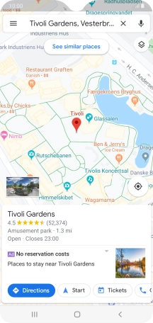 Press the destination at the bottom of the screen.