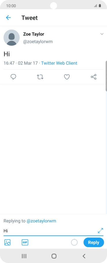 Write your reply and press Reply.