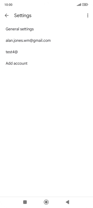 Press the required email account.
