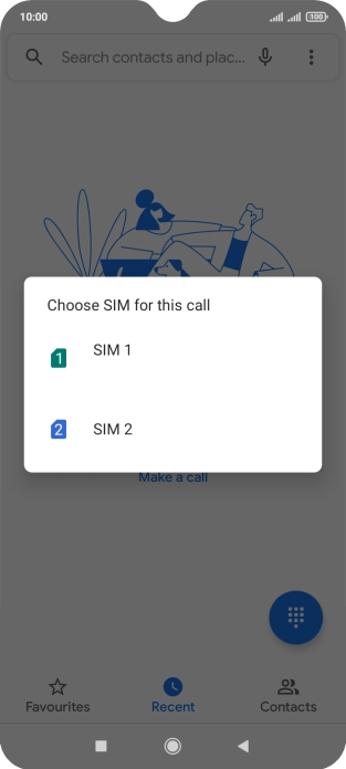 Press the required SIM and follow the instructions to listen to your messages.
