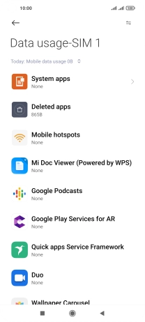Press the drop down list.