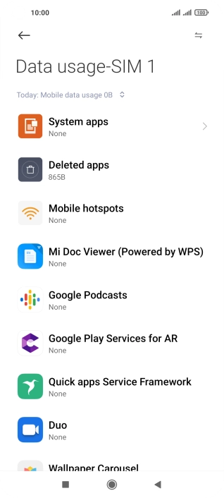 Press the drop down list.