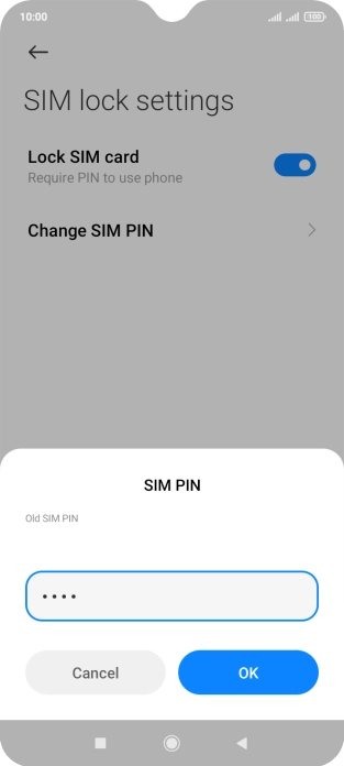 Key in your current PIN and press OK.