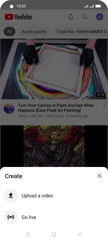 Press Upload a video.