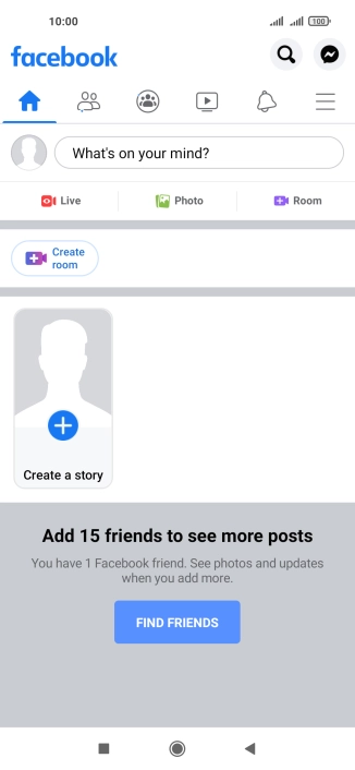 Press the text input field.