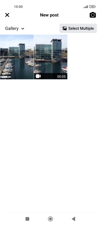 Press the required picture or video clip.
