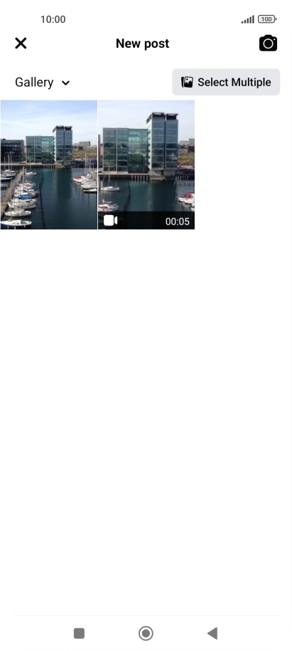 Press the required picture or video clip.