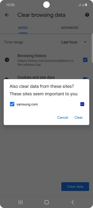 Press Clear.