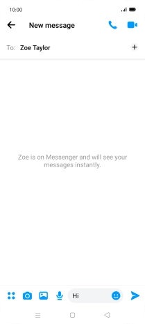 Write the required message and press the send icon.
