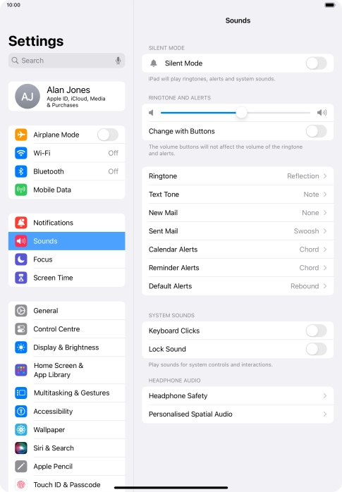 Press Text Tone.