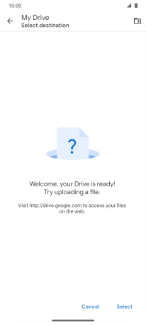 To create a new folder, press the new folder icon and follow the instructions on the screen to create a new folder.