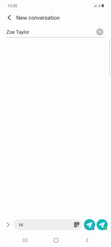 Press the send icon next to the required SIM when you've written your text message.