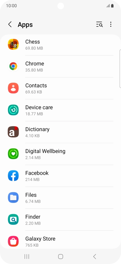 Press the required app.