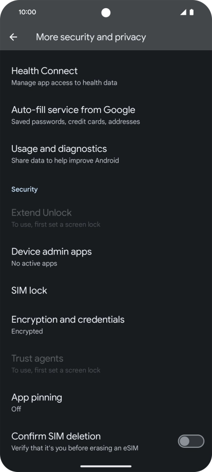 Press SIM lock.