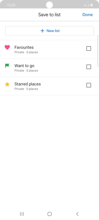 Press the required setting.