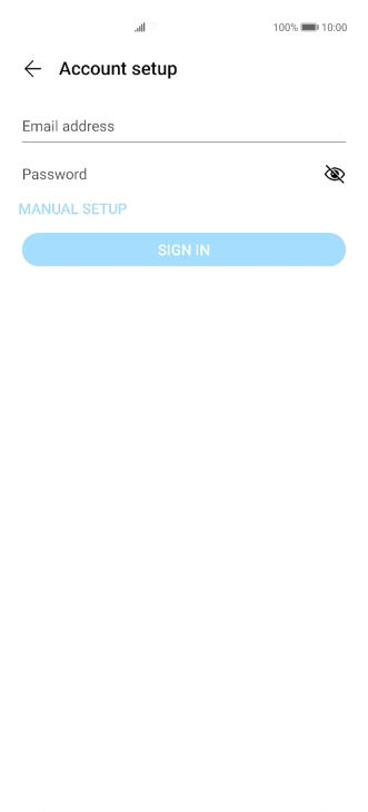 Press Email address and key in your email address.
