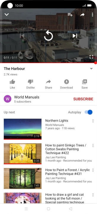 Press the Home key to return to the home screen.