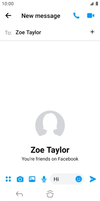 Write the required message and press the send icon.
