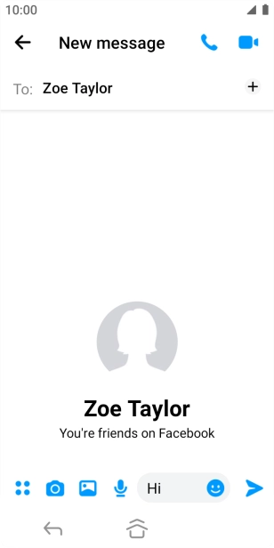 Write the required message and press the send icon.