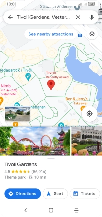Press the destination at the bottom of the screen.